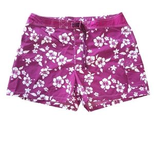 Women's size XL tropical print swim shorts.
